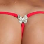 Bikini Accesories Silver plated butterfly thebikini