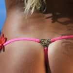 accessory gold plated hearts pink bikini product zoom