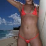 micro bikini orange top and bottom 2