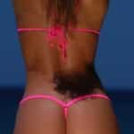 MiniMini bikini thong hot pink product rear