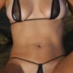 teardrop sheer black bikini product